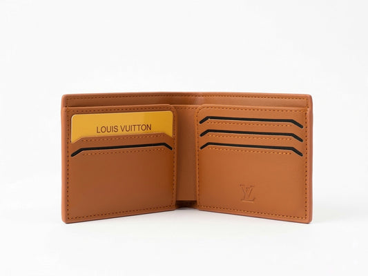 Sunset Orange Textured Bifold Wallet