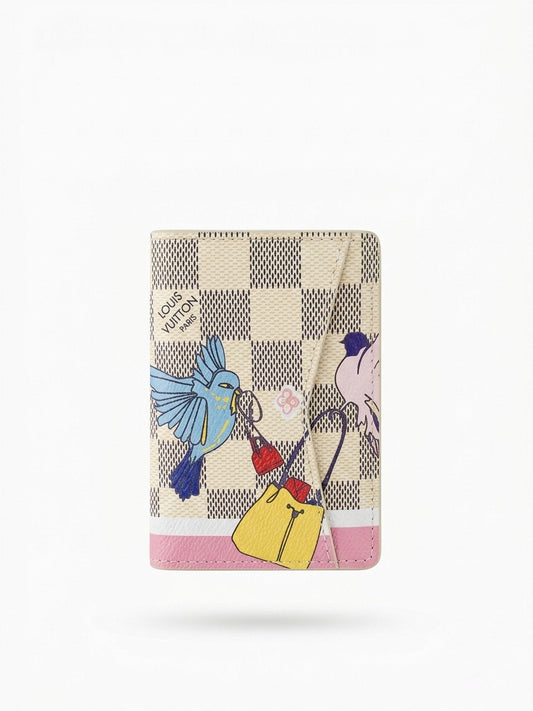 Illustrated Checkered Pocket Organizer