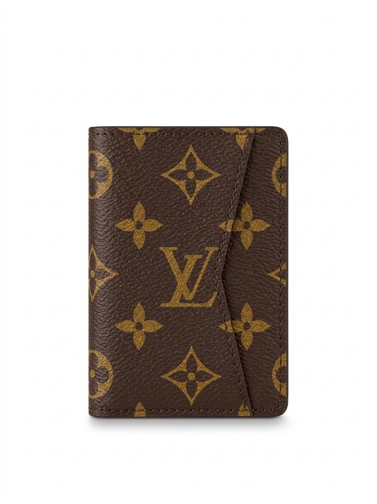 Brown Monogram Bifold Pocket Organizer