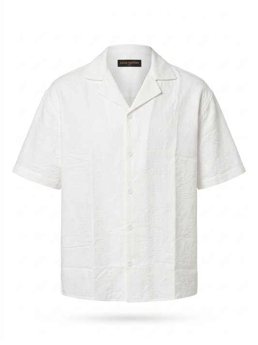 LV Monogram Fil Coupé Camp Collar Shirt