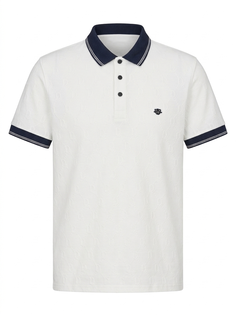 DR Oblique Jacquard Contrast Polo