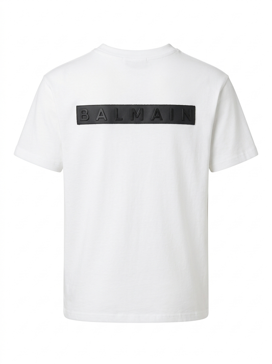 BLMN Sculpted Logo Patch T-Shirt in Optic White