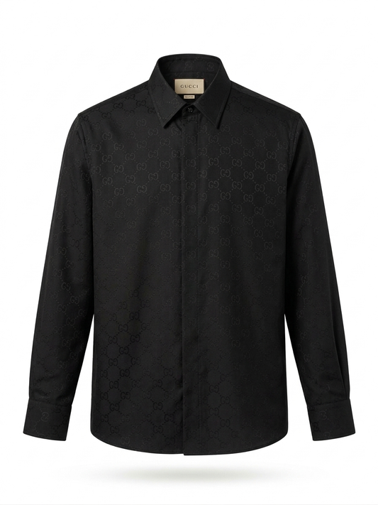 GG Luxury Monogram Cotton Poplin Shirt