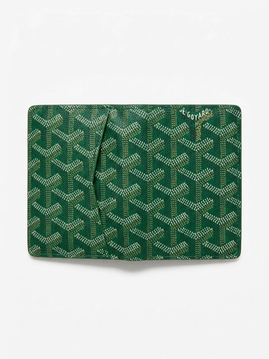 Emerald Green Chevron Pattern Card Holder