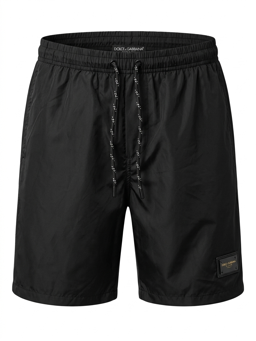 D&G Essentials: Logo-Patch Nylon Swim Shorts