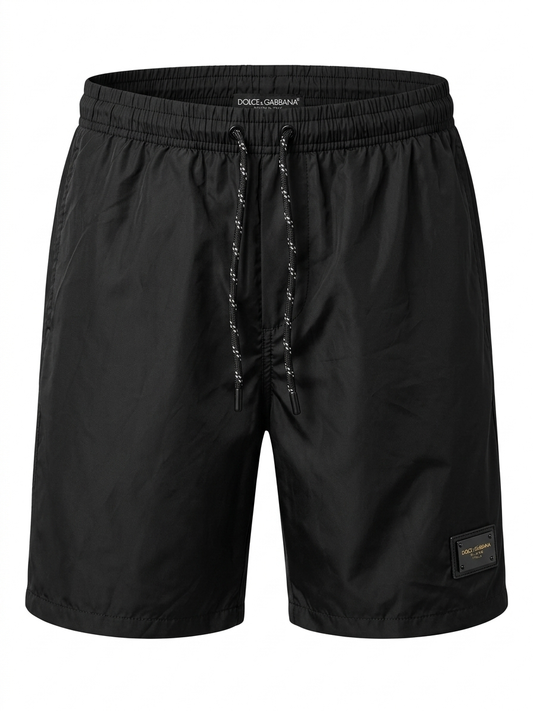 D&G Essentials: Logo-Patch Nylon Swim Shorts