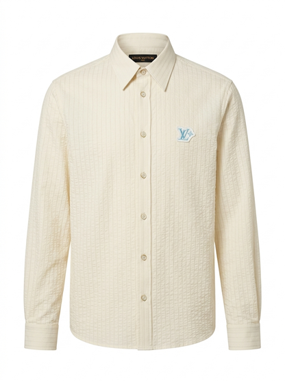 LV Seersucker Striped Shirt