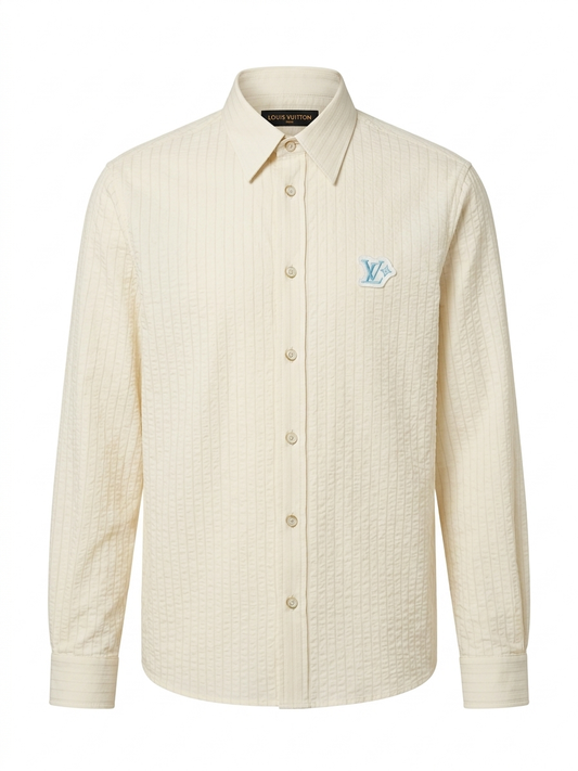 LV Seersucker Striped Shirt