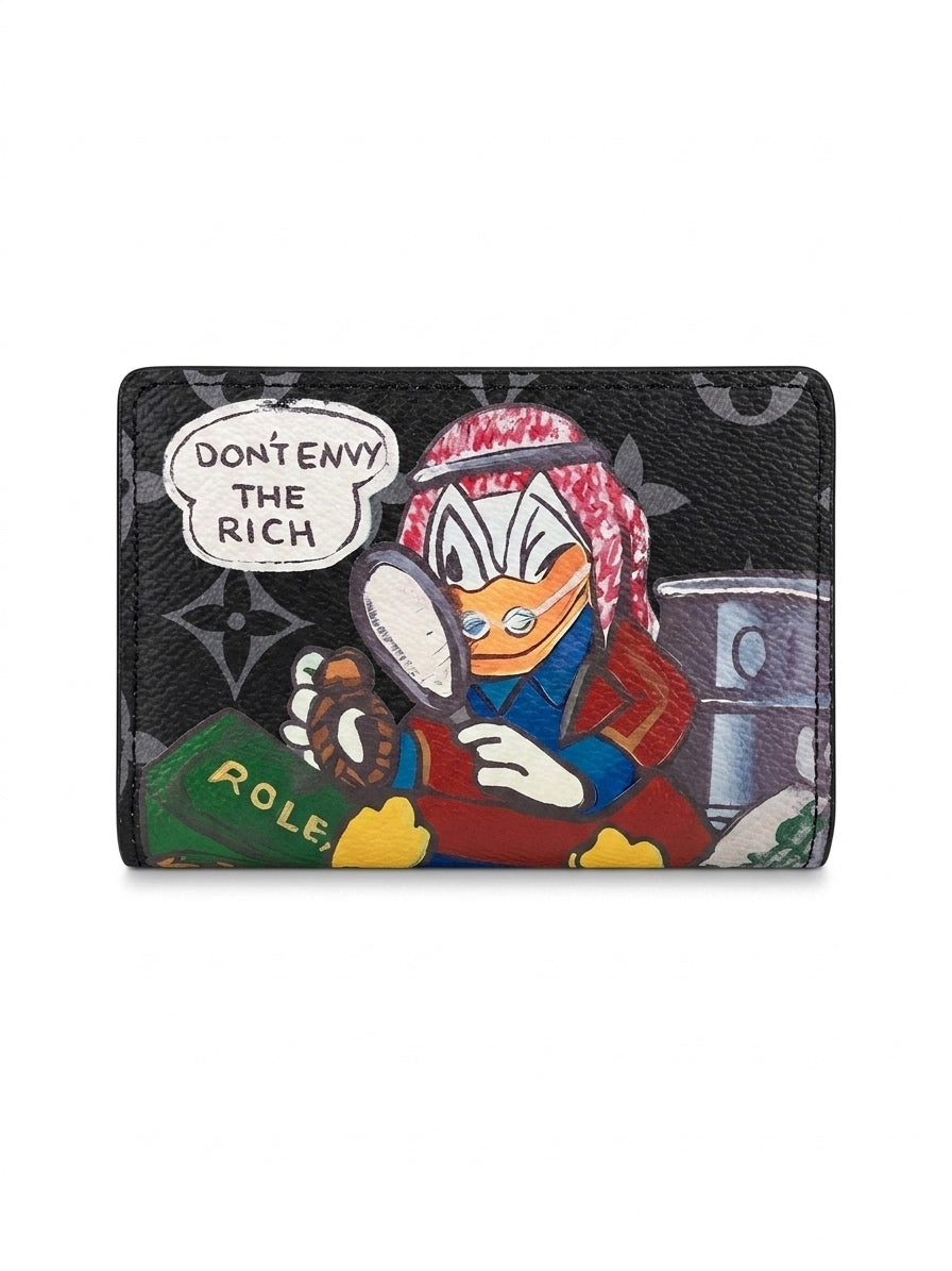 LV x Scrooge McDuck "Don't Envy the Rich" Custom Card Holder