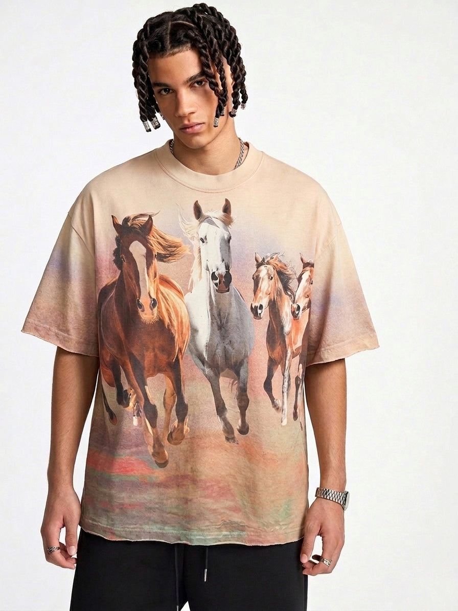 AM Equine Gallop Oversized Tee