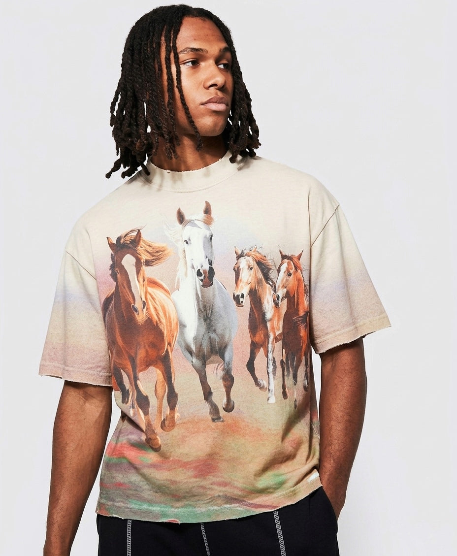 AM Equine Gallop Oversized Tee