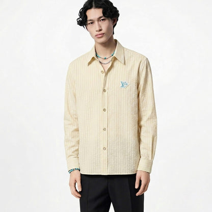 LV Seersucker Striped Shirt