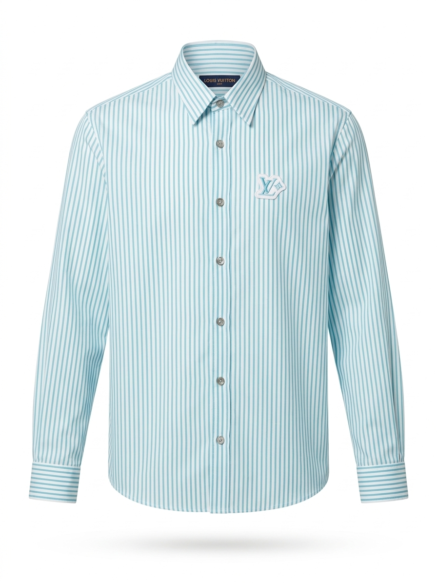 LV Striped Cotton Oxford Shirt