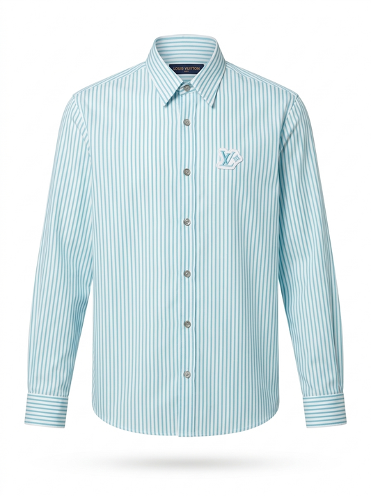 LV Striped Cotton Oxford Shirt