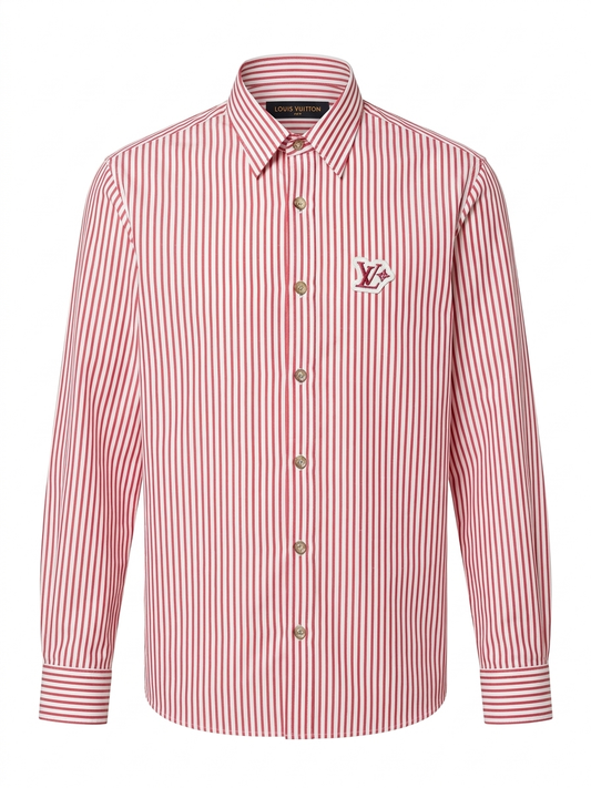 LV Striped Cotton Button-Down