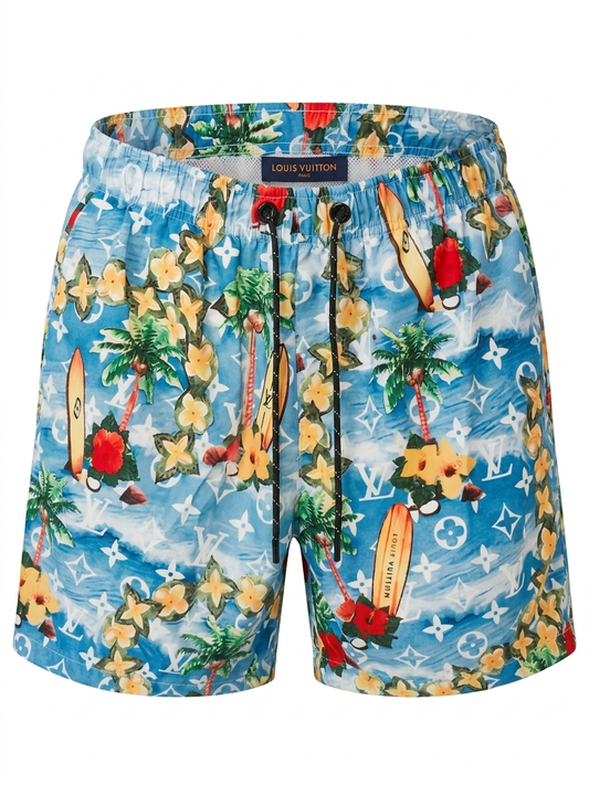 LV Azure Island Monogram Swim Trunks