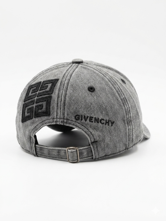 GVY 4G Monogram Embroidered Denim Baseball Cap