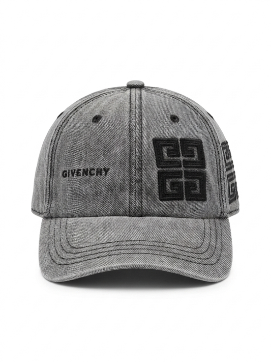 GVY 4G Monogram Embroidered Denim Baseball Cap