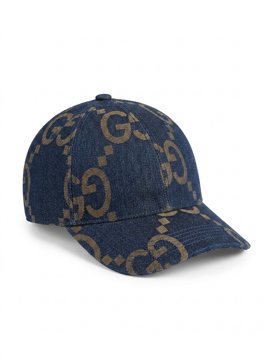 G Jumbo GG Monogram Denim Baseball Cap