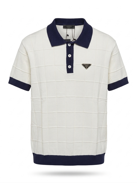 PRD Textured Knit Contrast Polo