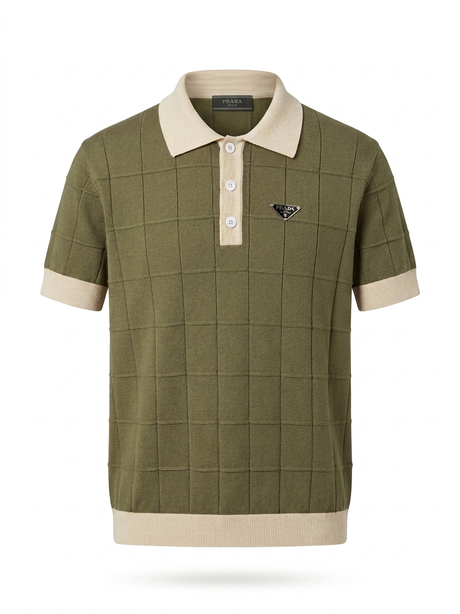 PRD Geometric Knit Polo