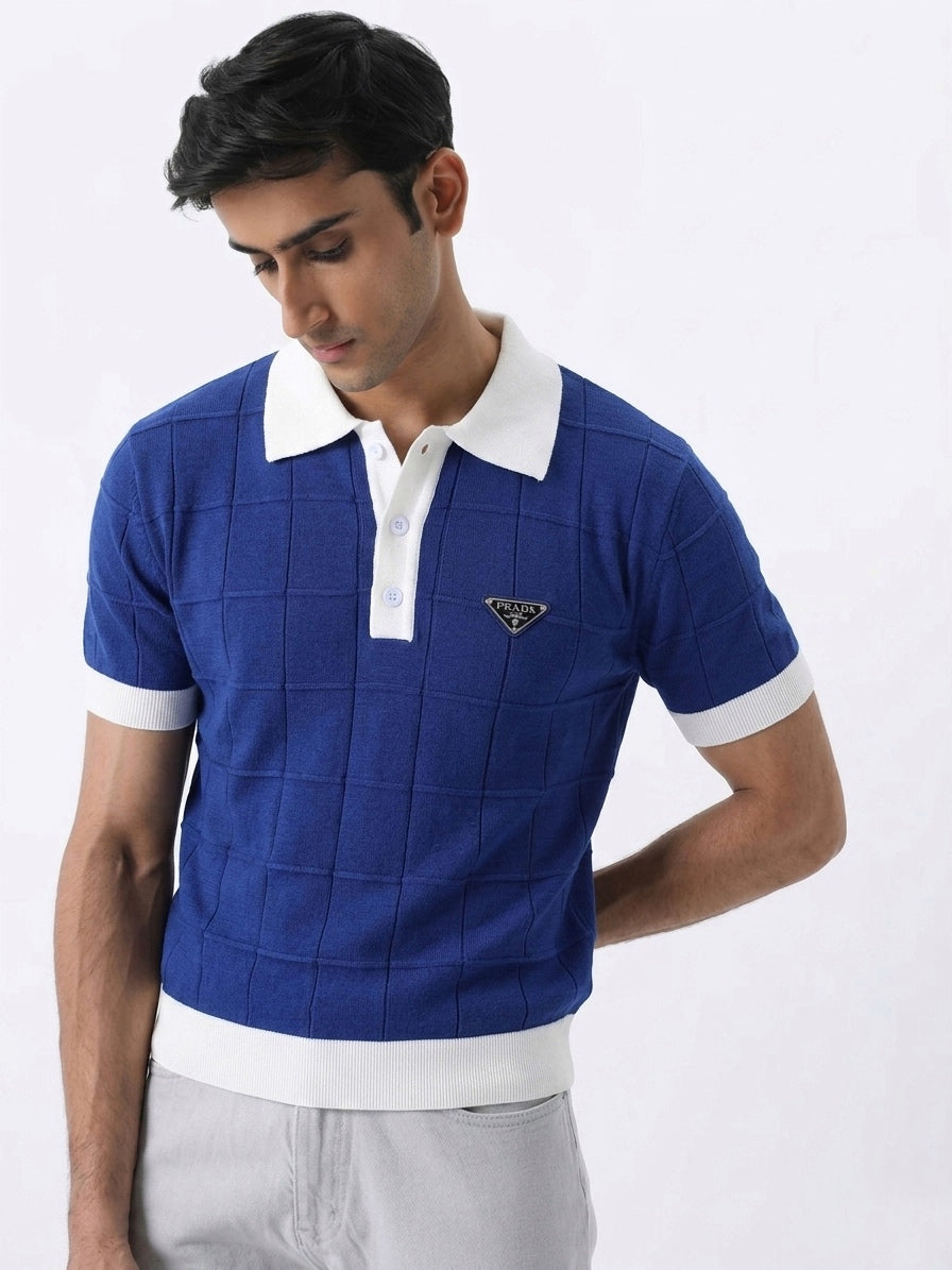 PRD Geometric Knit Polo