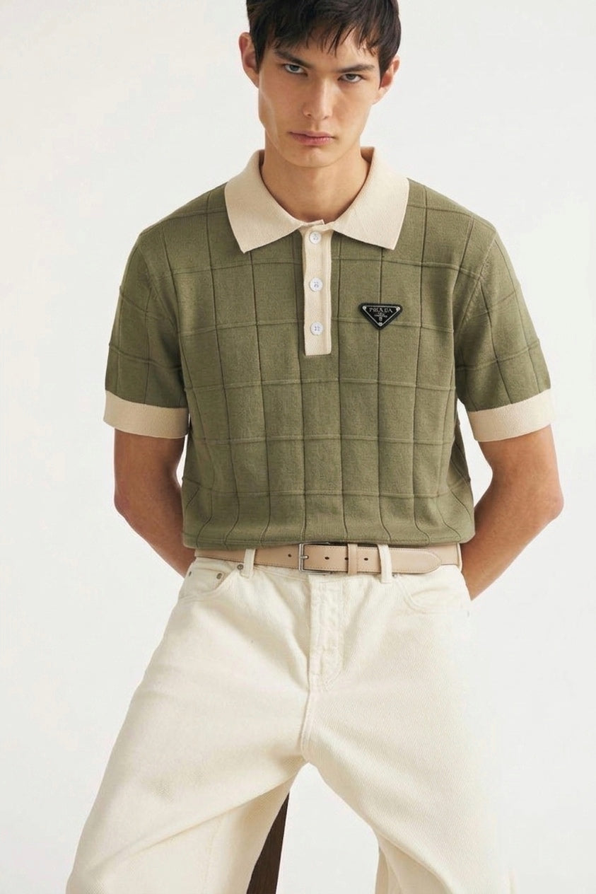PRD Geometric Knit Polo