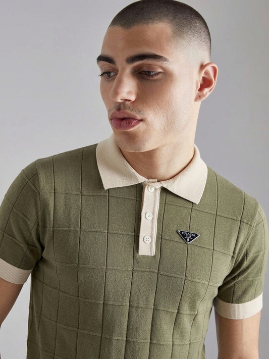 PRD Geometric Knit Polo