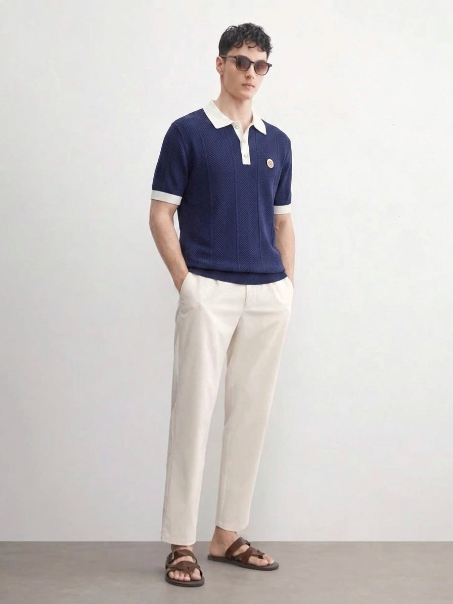 CAS Zig-Zag Knit Polo
