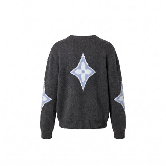 LV Textured Appliqué Crewneck Sweater