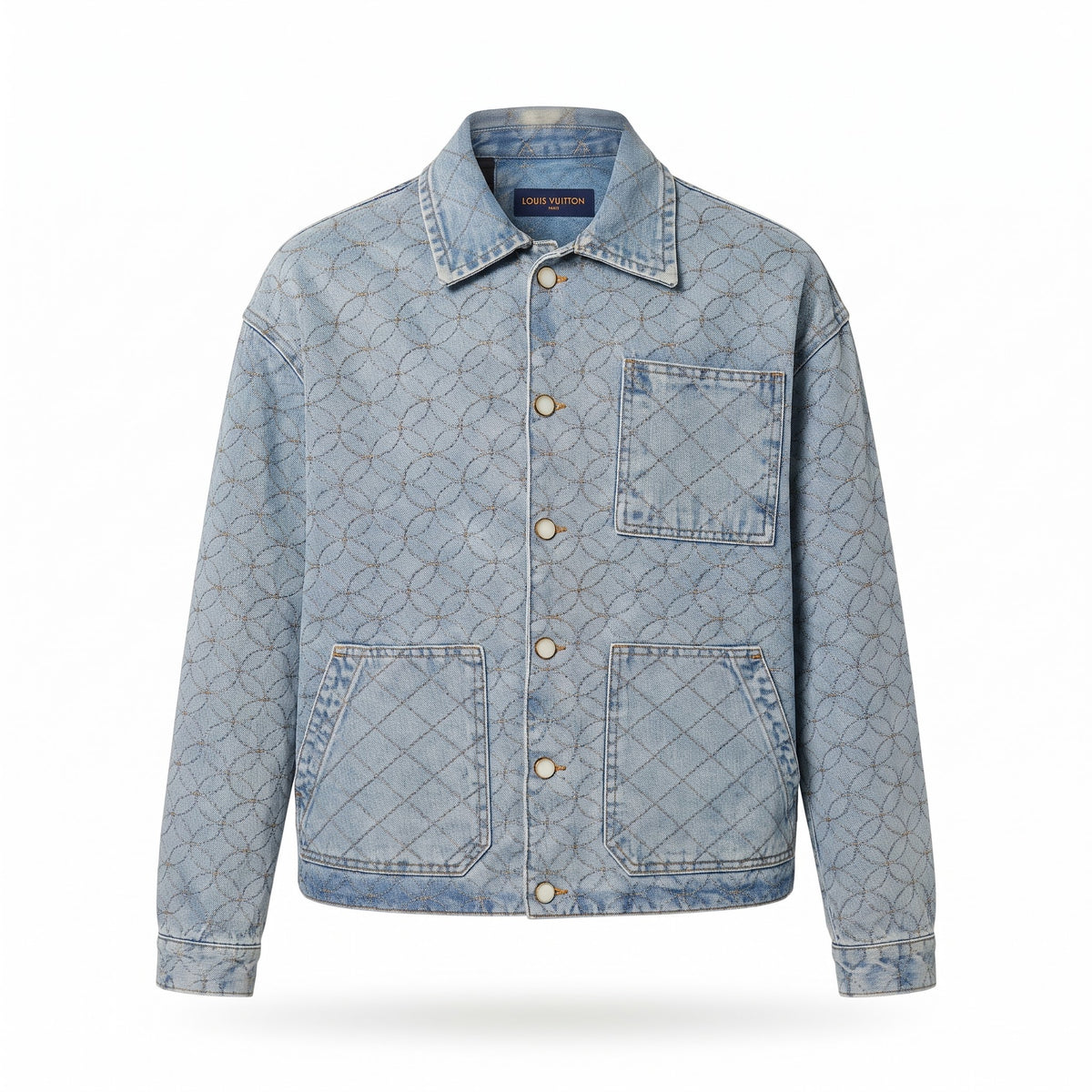 LV Quilted Monogram Denim Chore Jacket