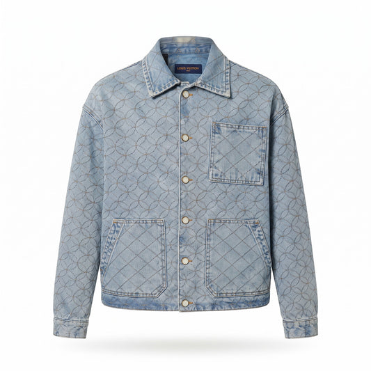 LV Quilted Monogram Denim Chore Jacket