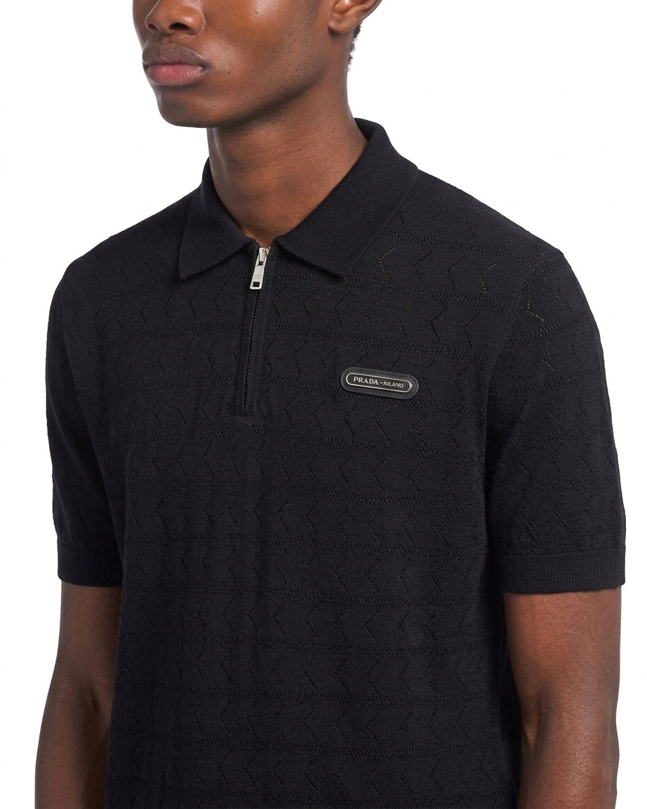 PRD: Geometric Knit Half-Zip Polo