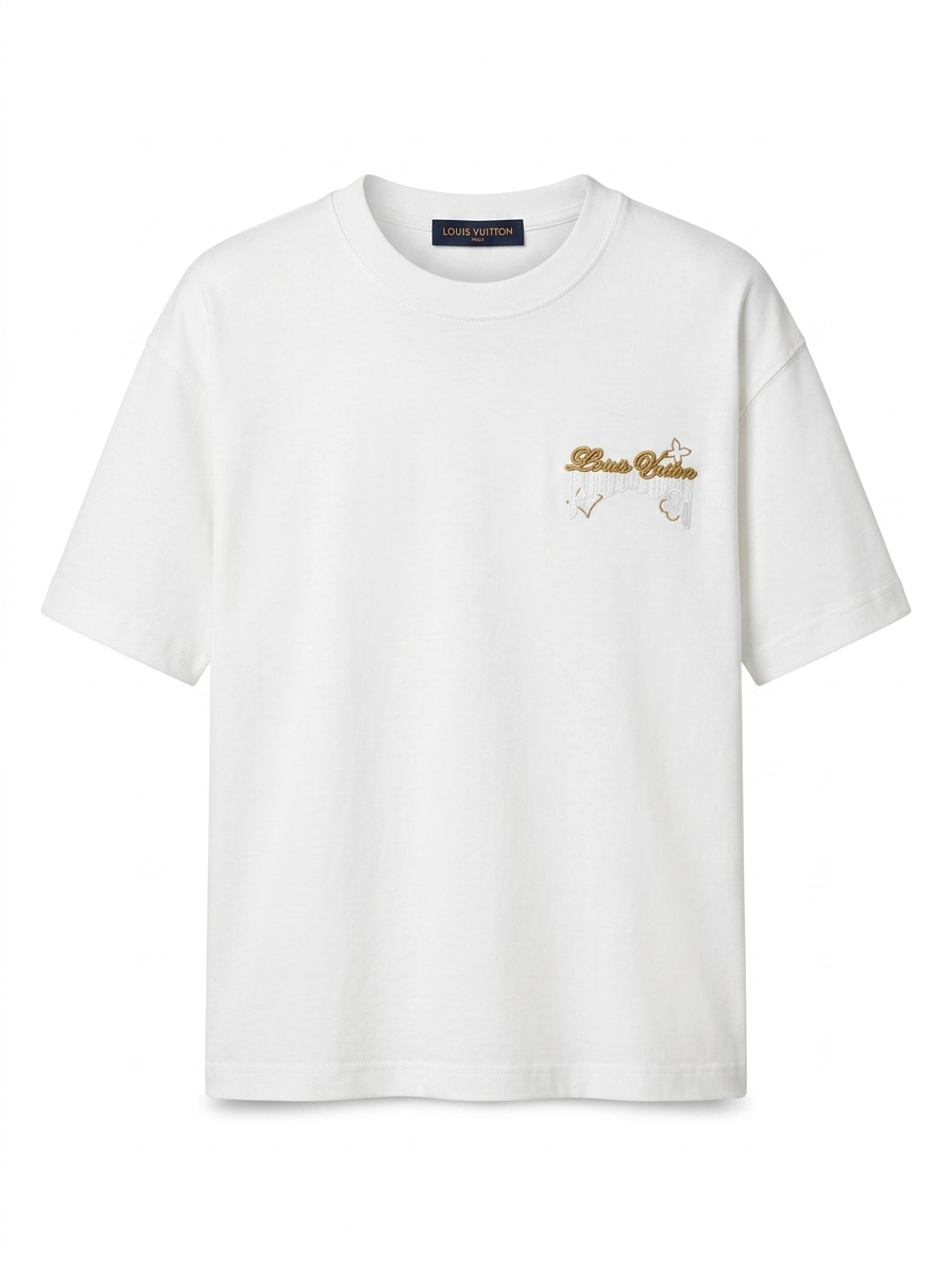 LV Dimensional Script Embroidery T-Shirt