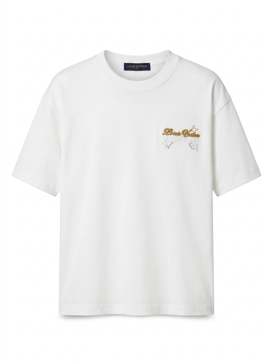 LV Dimensional Script Embroidery T-Shirt