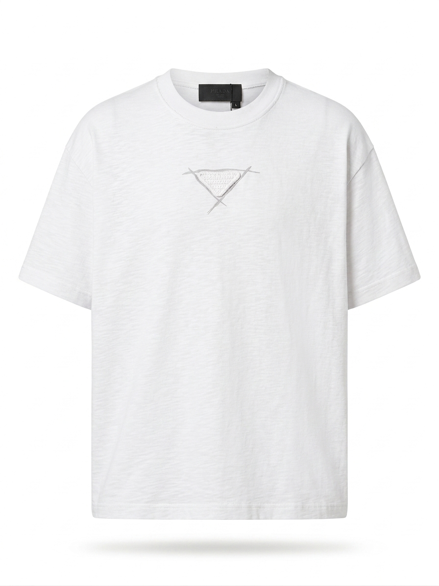 PRA. Linear Contour Embroidered T-Shirt