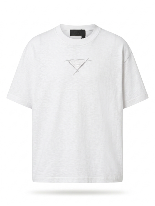 PRA. Linear Contour Embroidered T-Shirt
