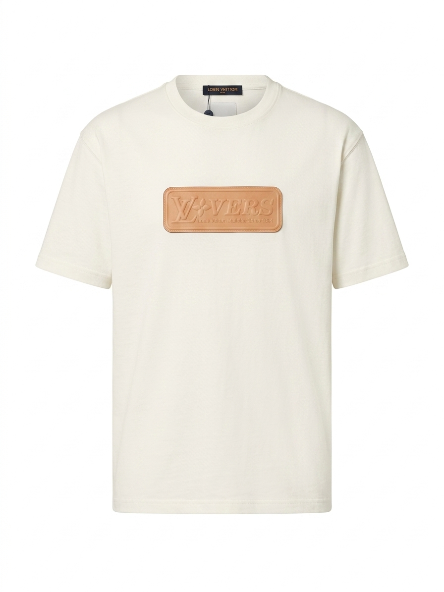 LVVERS Vachetta Leather Embossed T-Shirt by LV