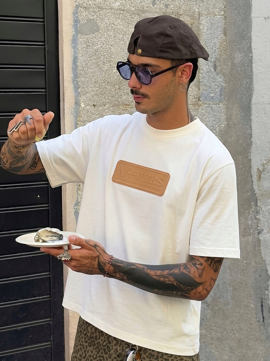 LVVERS Vachetta Leather Embossed T-Shirt by LV