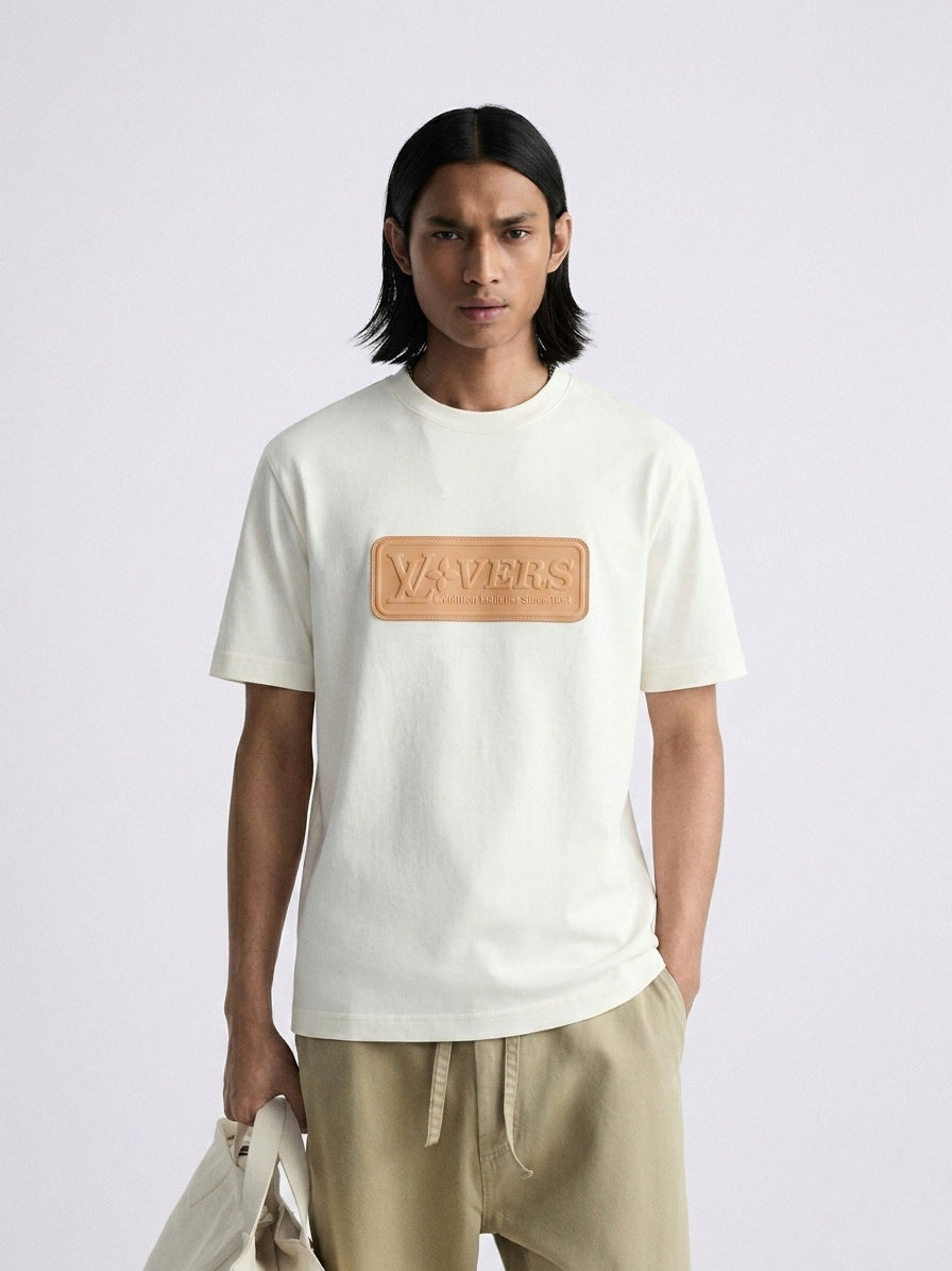LVVERS Vachetta Leather Embossed T-Shirt by LV