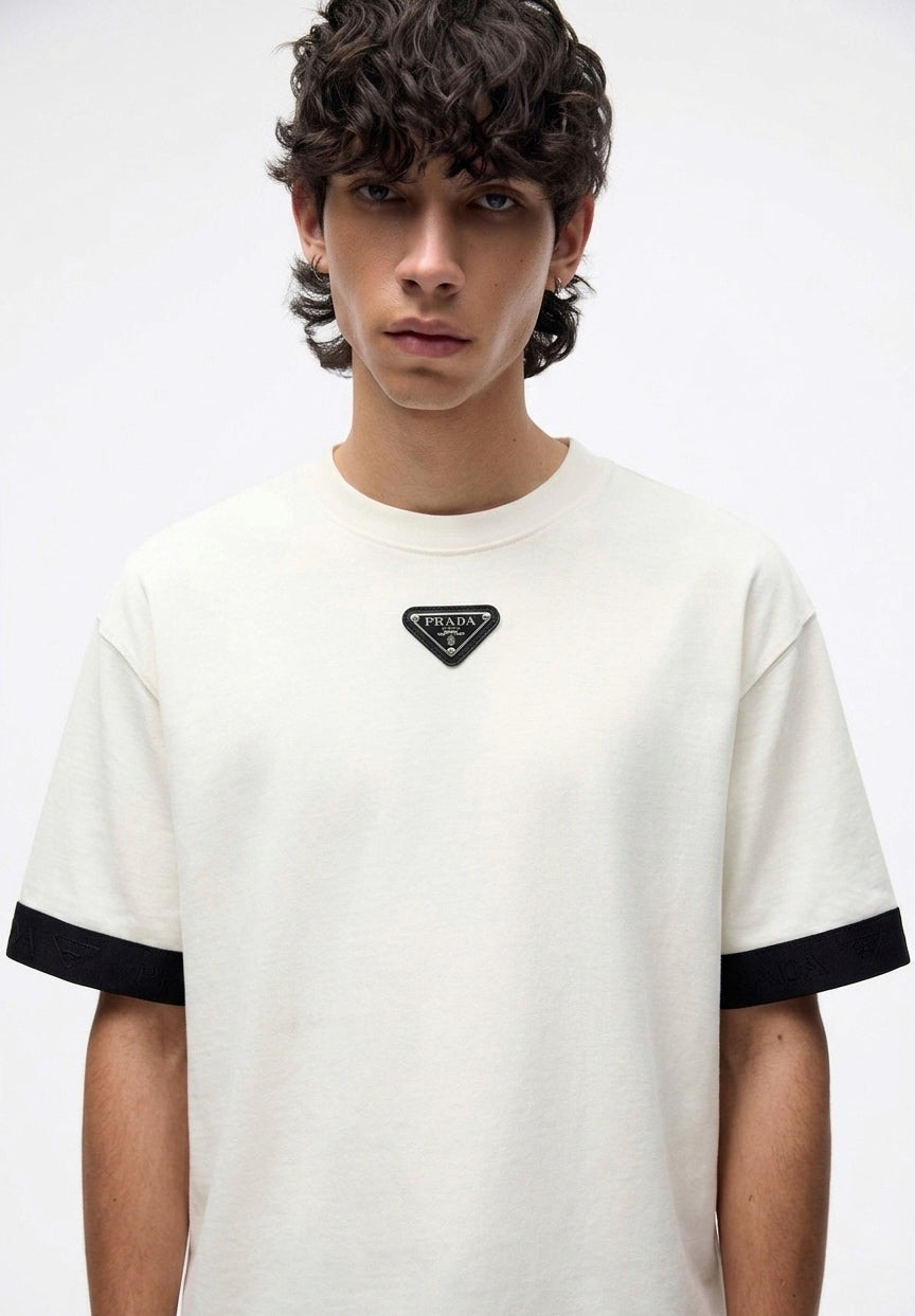 PRD Signature Triangle Logo Contrast-Trim Tee