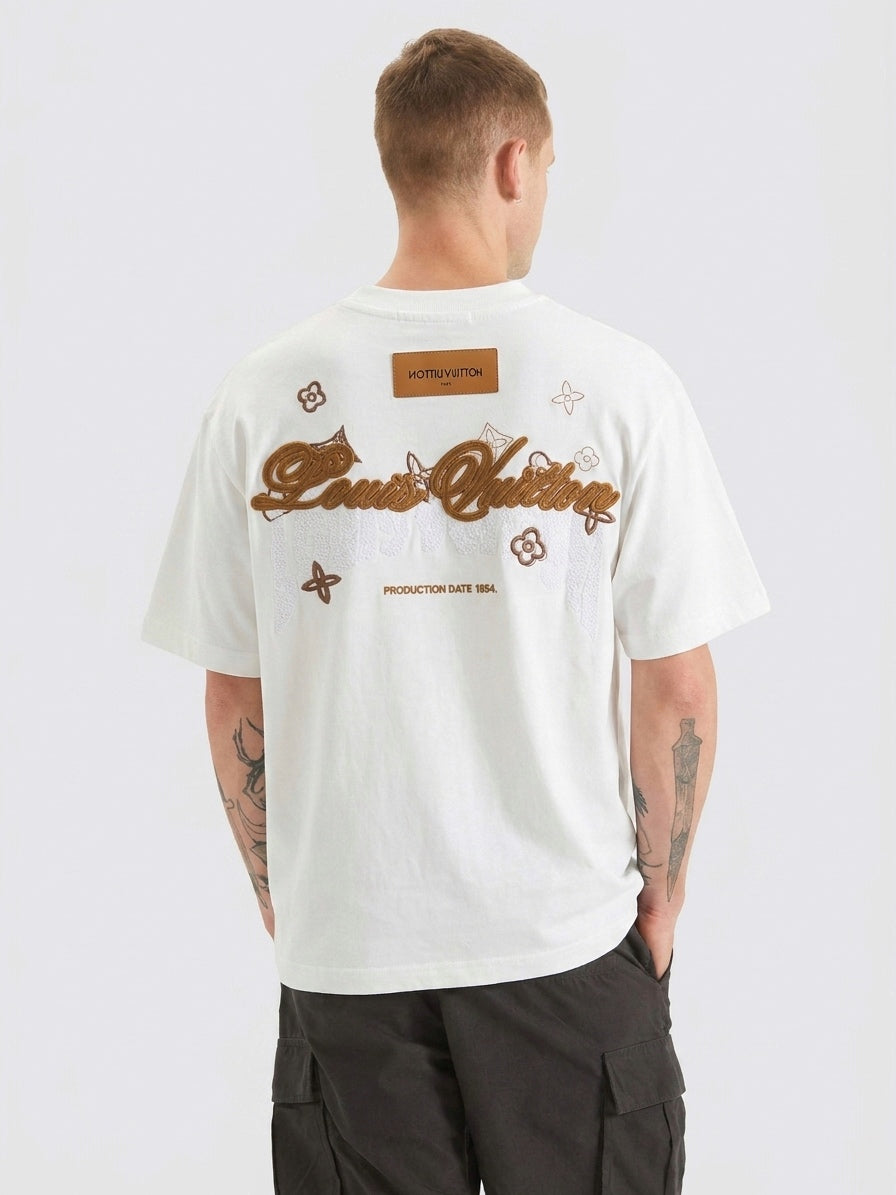 LV Dimensional Script Embroidery T-Shirt