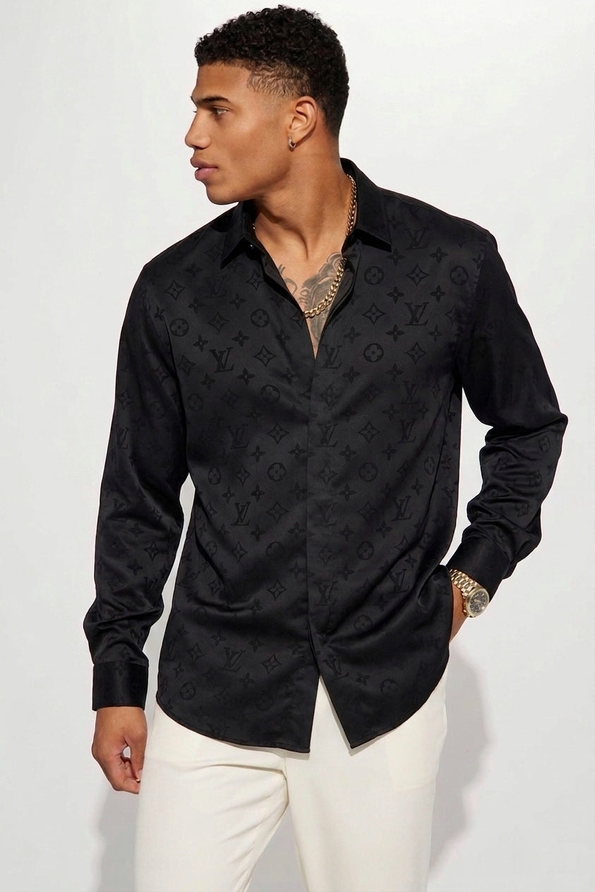 LV Signature Tonal Monogram Tailored Shirt