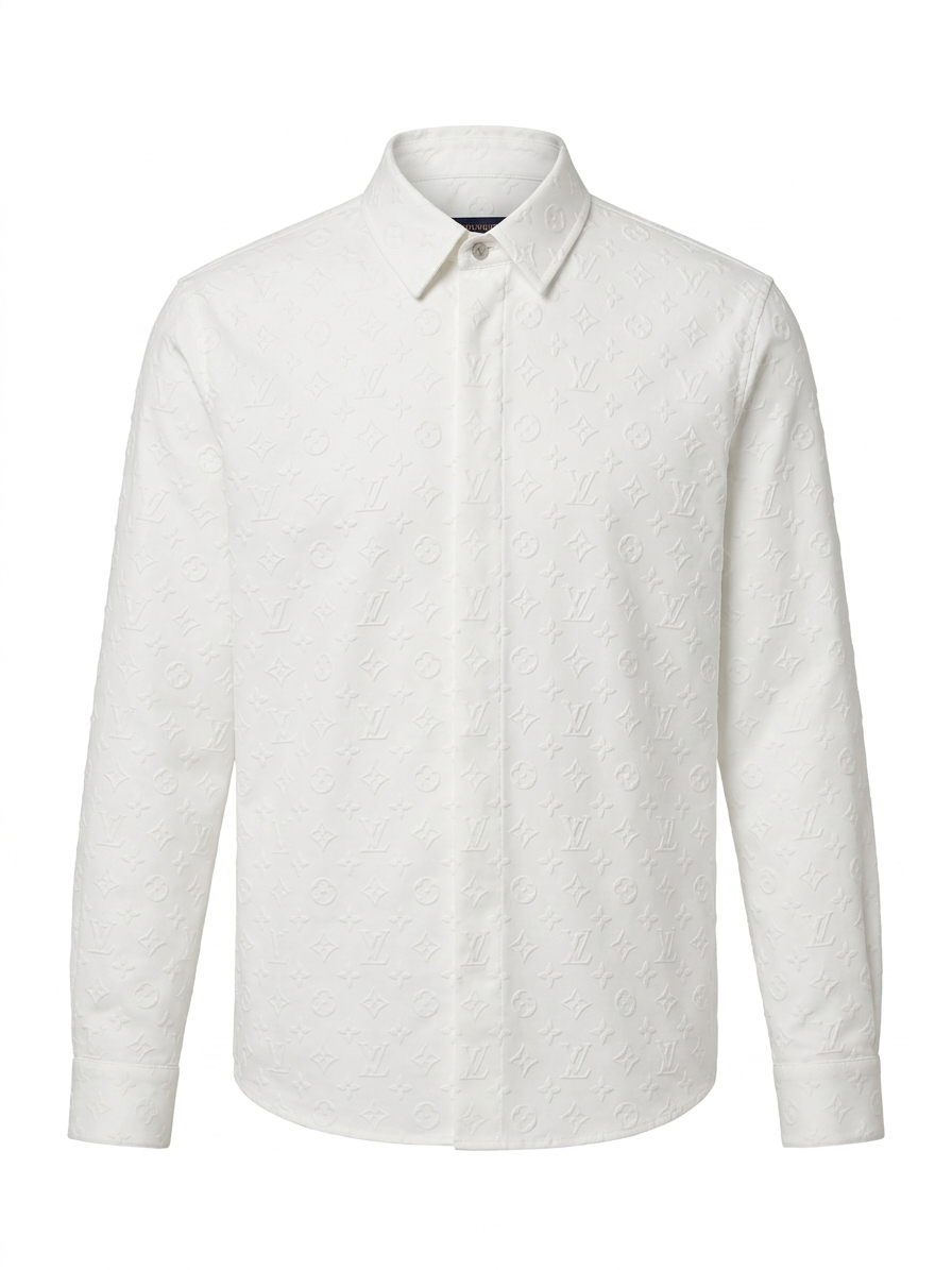 LV Monogram-Embossed Structured Shirt