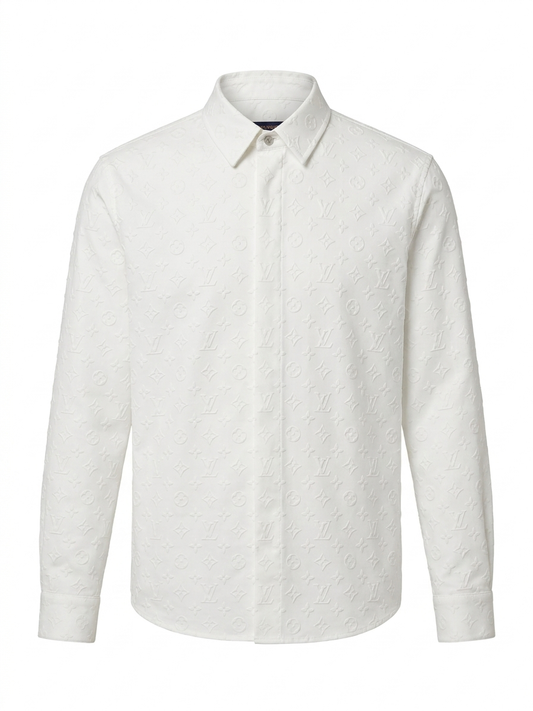 LV Monogram-Embossed Structured Shirt