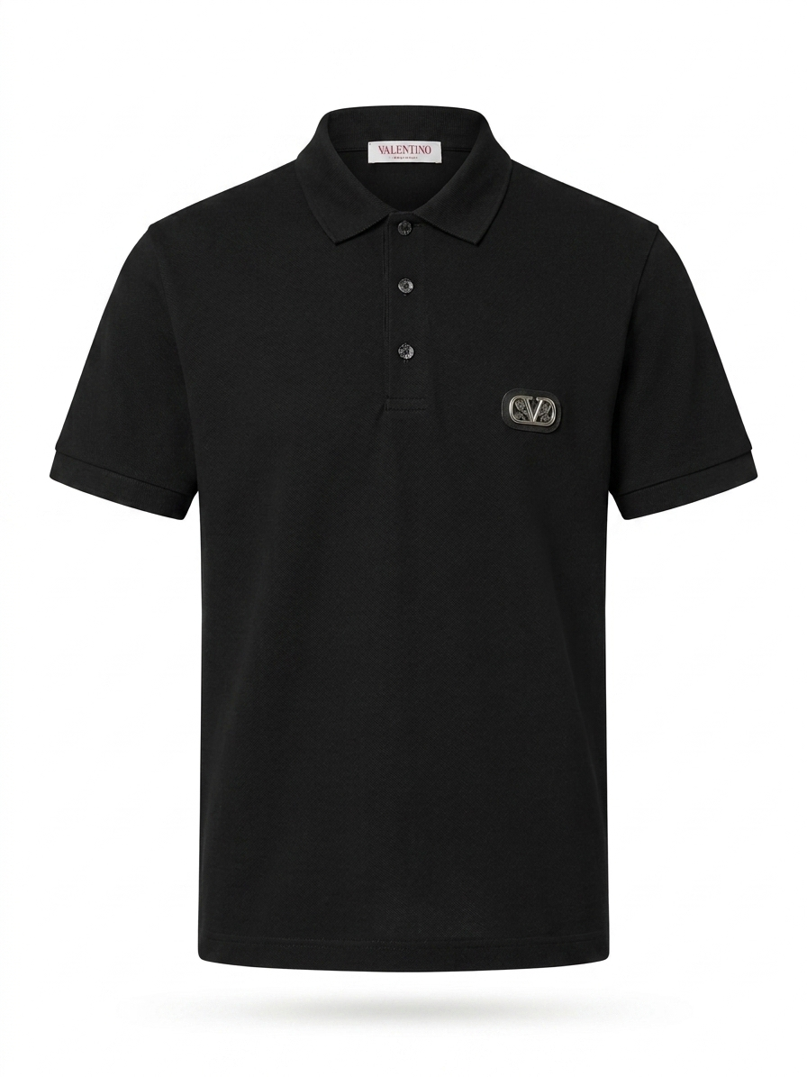 VLTN Signature Emblem Piqué Polo