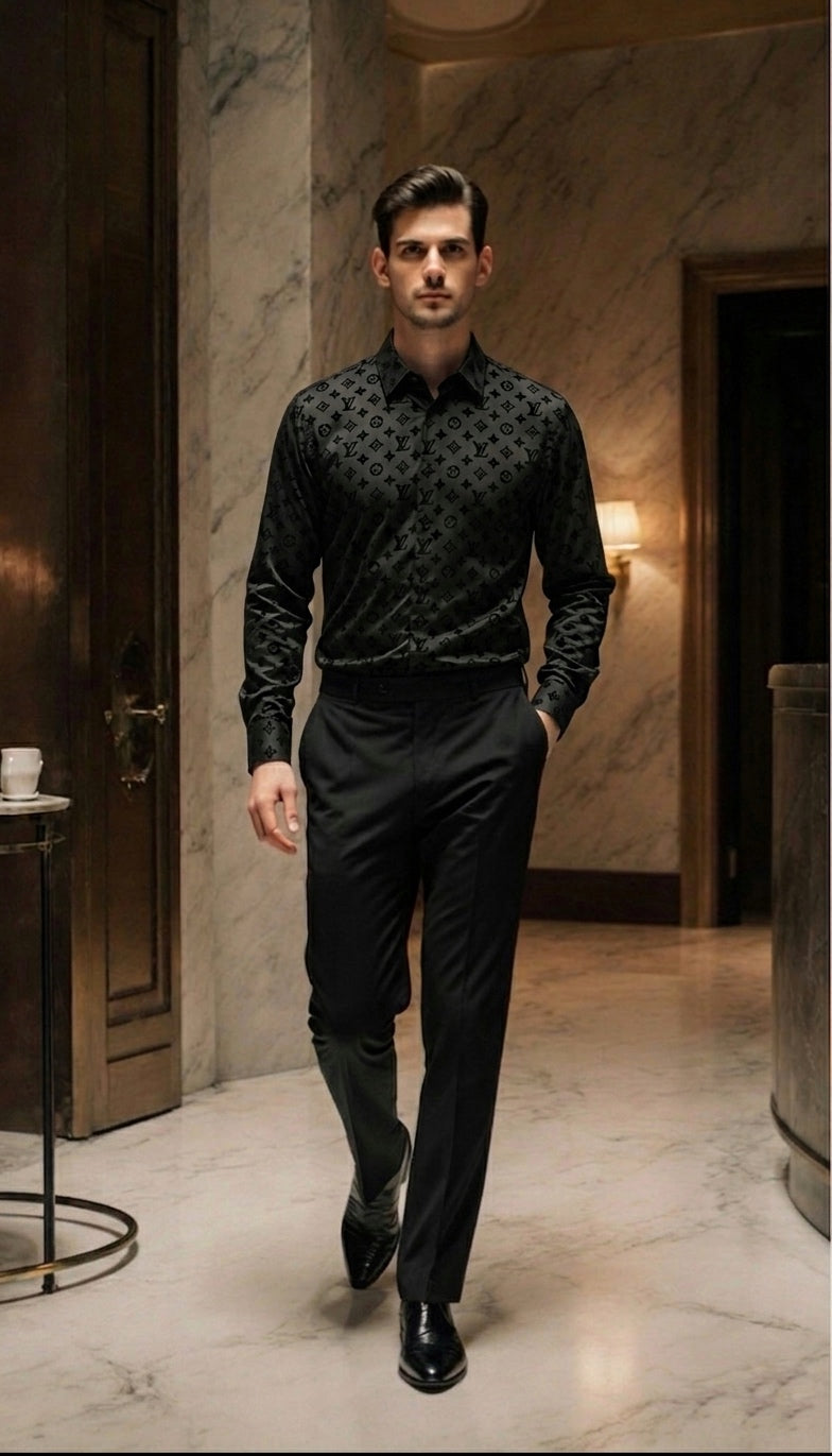 LV Tonal Monogram Jacquard Shirt