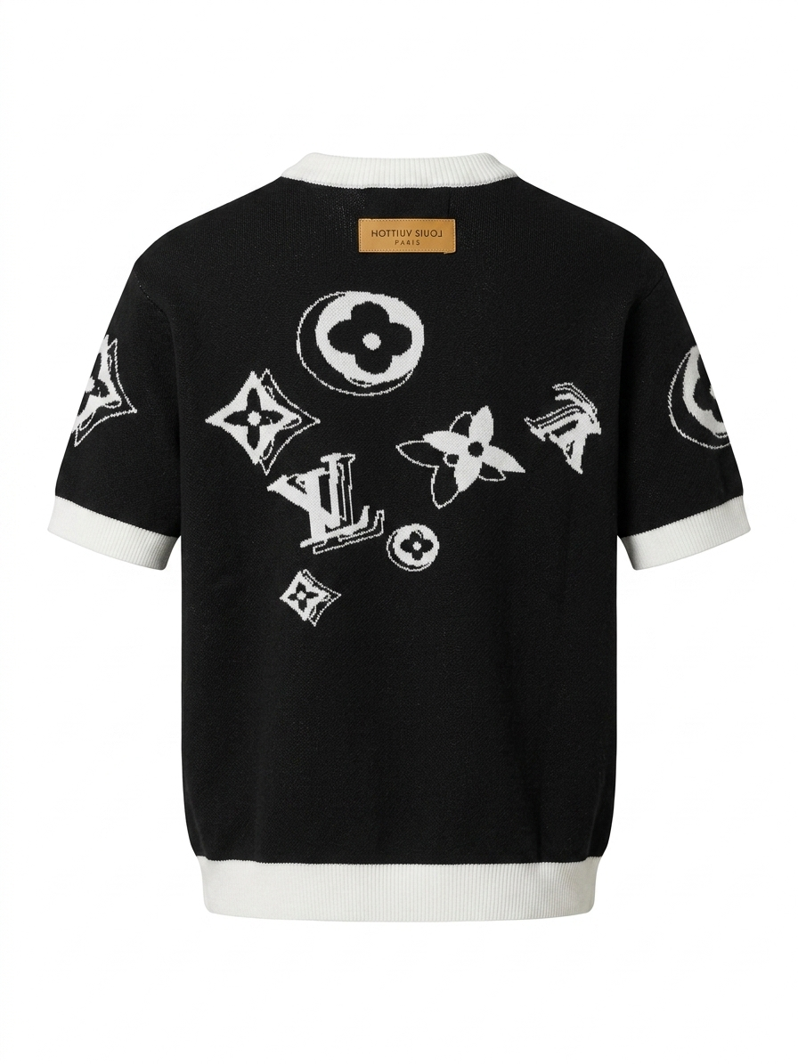 LV Scattered Monogram Short-Sleeved Knit