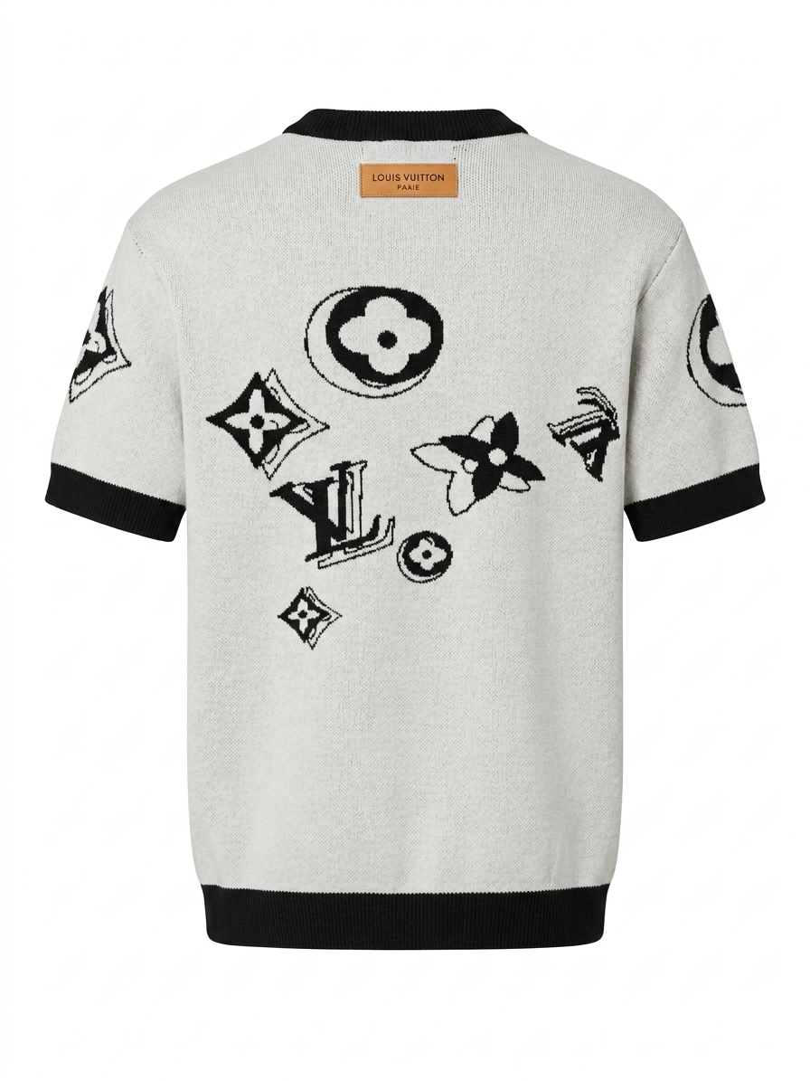 LV Scattered Monogram Short-Sleeved Knit