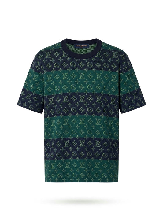 LV Striped Monogram Jacquard Knit Tee